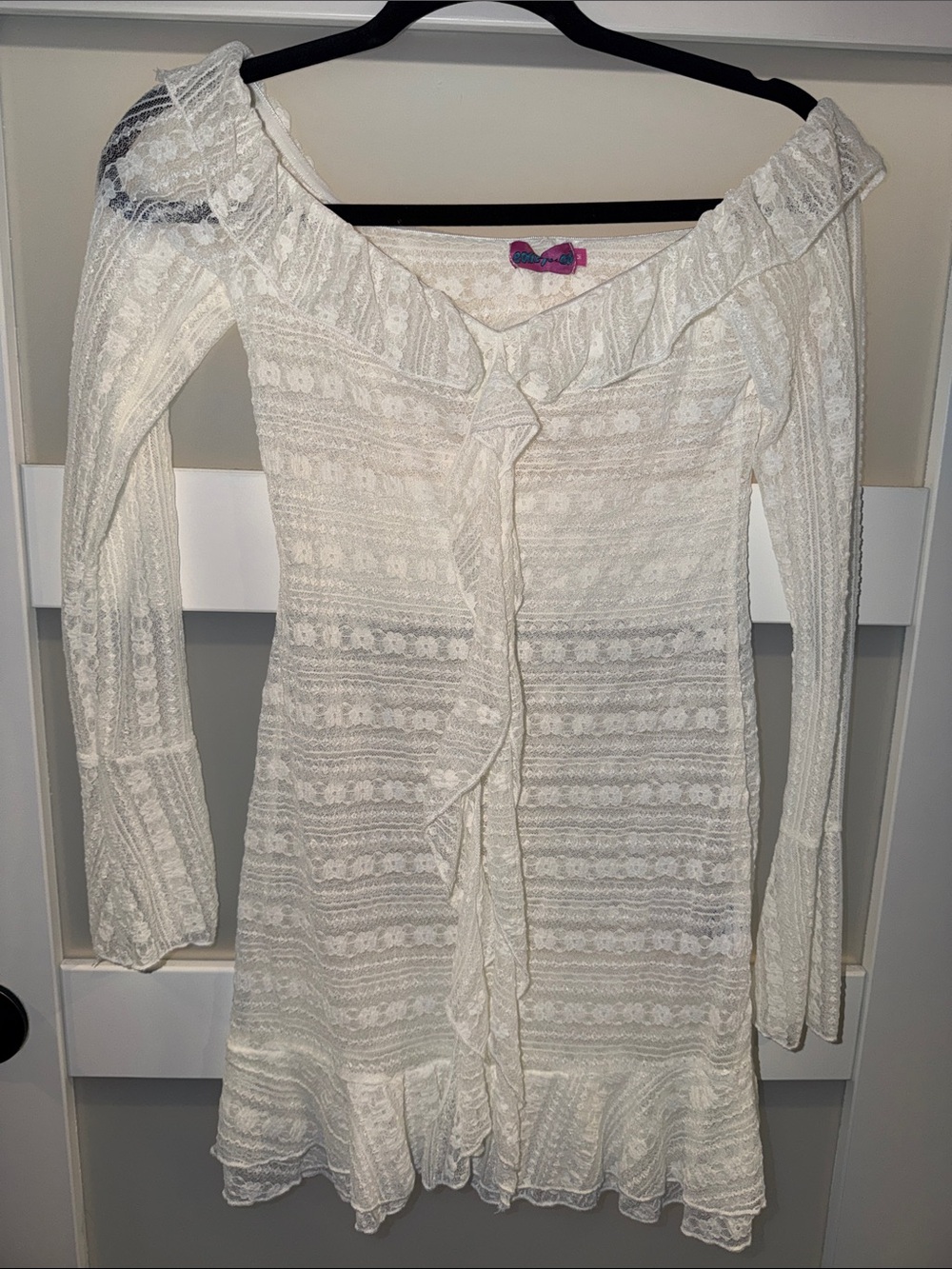 Edikted White/Creamy Lace Swim Coverup